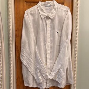 Tommy Bahama White Linen Casual Button-Down Shirt